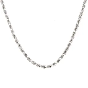 10K WHITE GOLD 5MM ROPE CHAIN