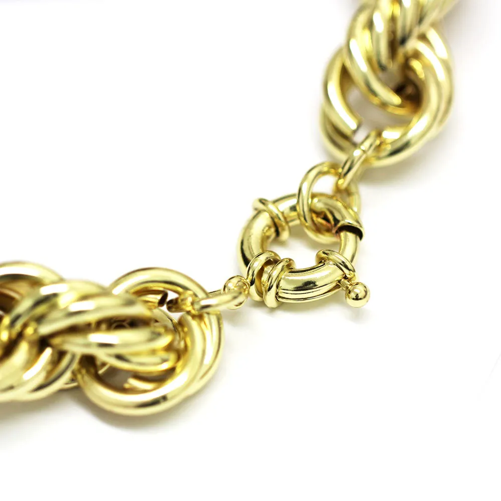 18k Gold Plated Jumbo Hip Hop Rope Chain 20mm x 30 inches long