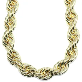 18k Gold Plated Jumbo Hip Hop Rope Chain 20mm x 30 inches long