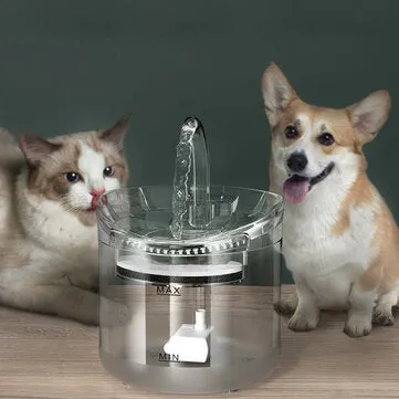 1.8L Pet Water Dispenser Filter Automatic Circulation Water Pet Fountain 2 Water Flow Modes 6° Slope Design Ultra Silent Pump