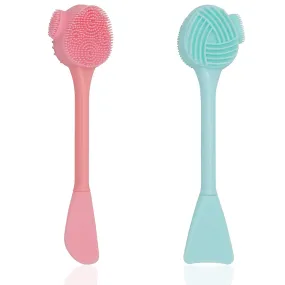 2 in 1 multipurpose silicone face cleansing brush for applying face pack Pore Cleansing