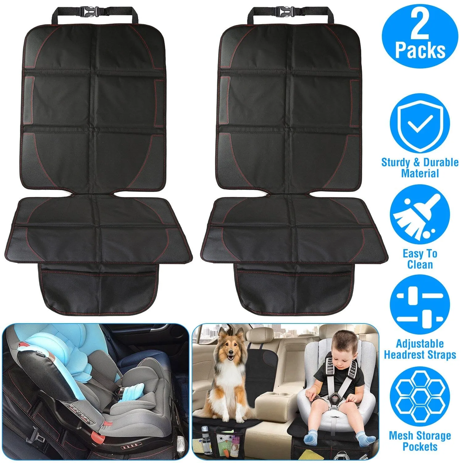 2-Pack: Car Seat Protector Cushion Mat Pad