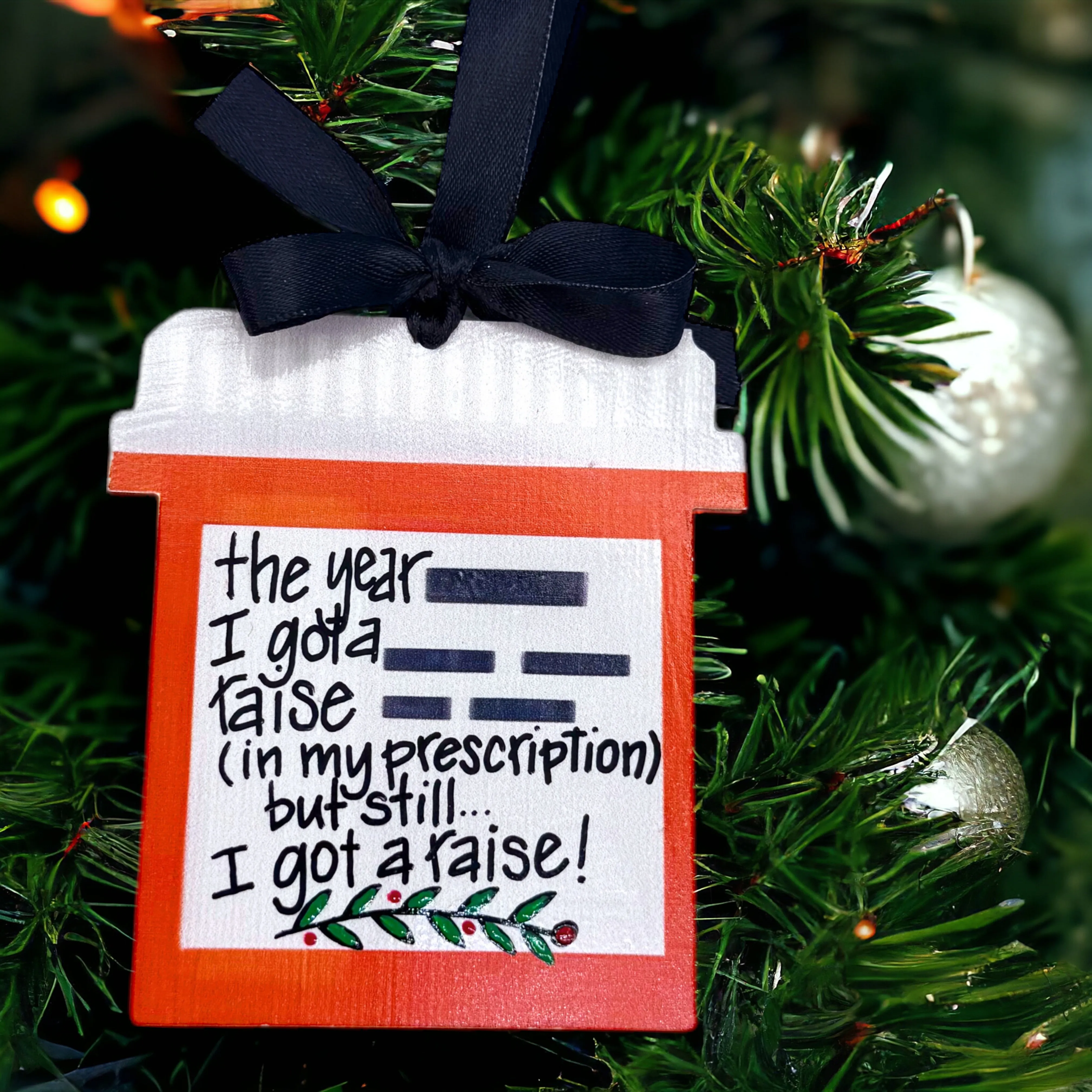 2024 Handmade Prescription Bottle Christmas Ornament - Limited Edition!