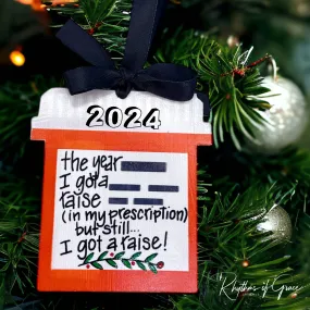 2024 Handmade Prescription Bottle Christmas Ornament - Limited Edition!