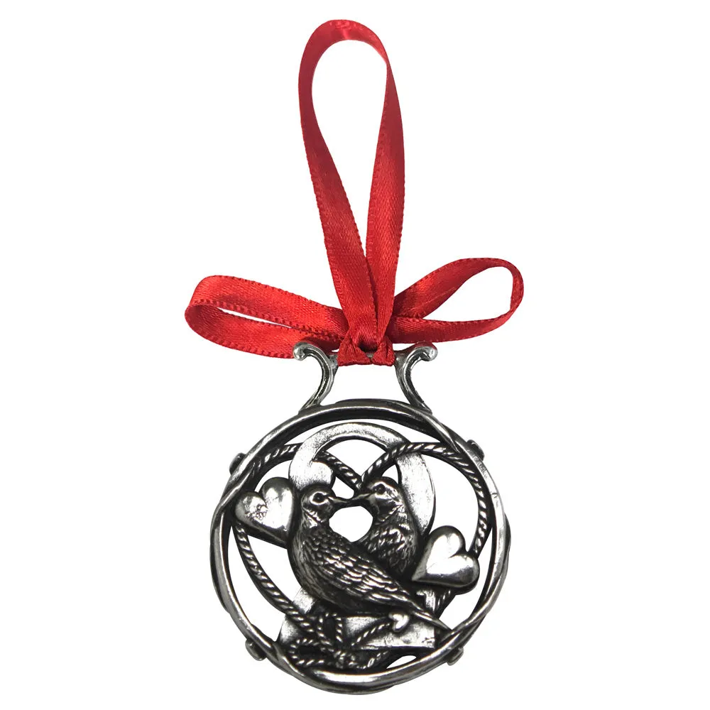 2nd Day Of Christmas Tree Pewter Ornament Bauble Decoration