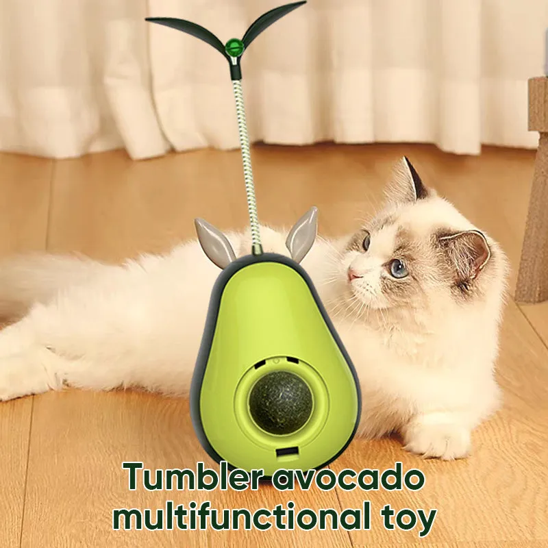 3-in-1 Avocado Wobbler Toy For Cats