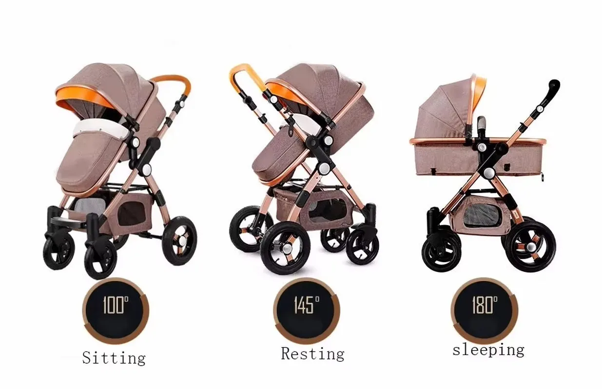 3 in 1 Baby Buggy Foldable Baby Carriage/High Landscape Baby Stroller Toys