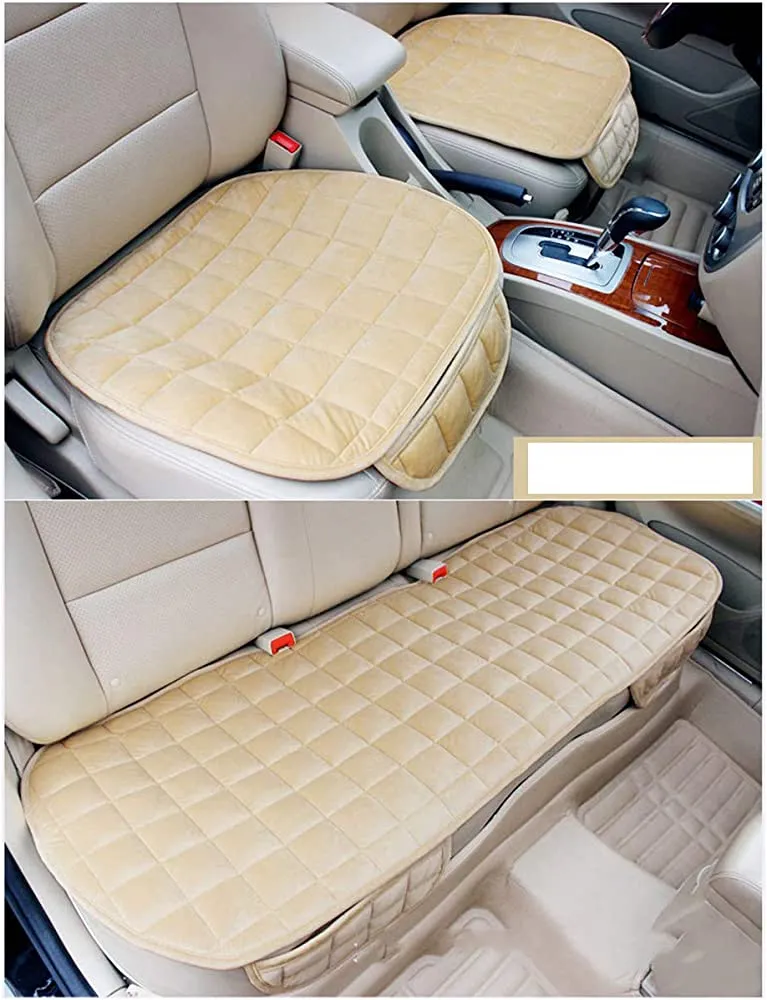 3 Pcs Car Seat Cover Front Rear Fabric Cushion Breathable Protector Mat Pad Car Universal Auto Interior Styling Truck SUV Van - S4054030 47 - HRK4001