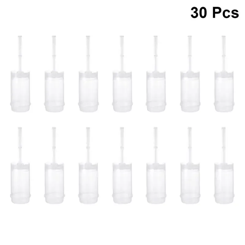 30pcs Round Push-Up Cake Pop Shooter - Plastic Clear Cake Holder