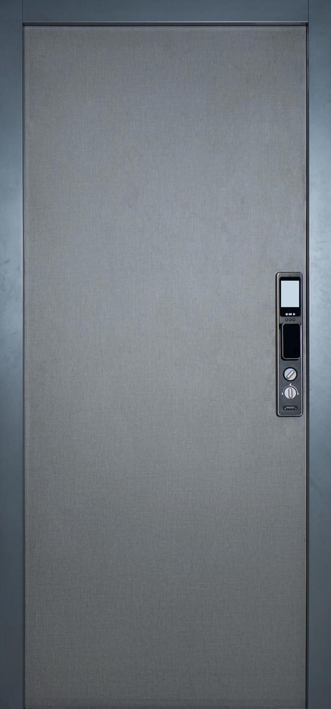 36x80" RH Security Door with Smart Lock in Grey