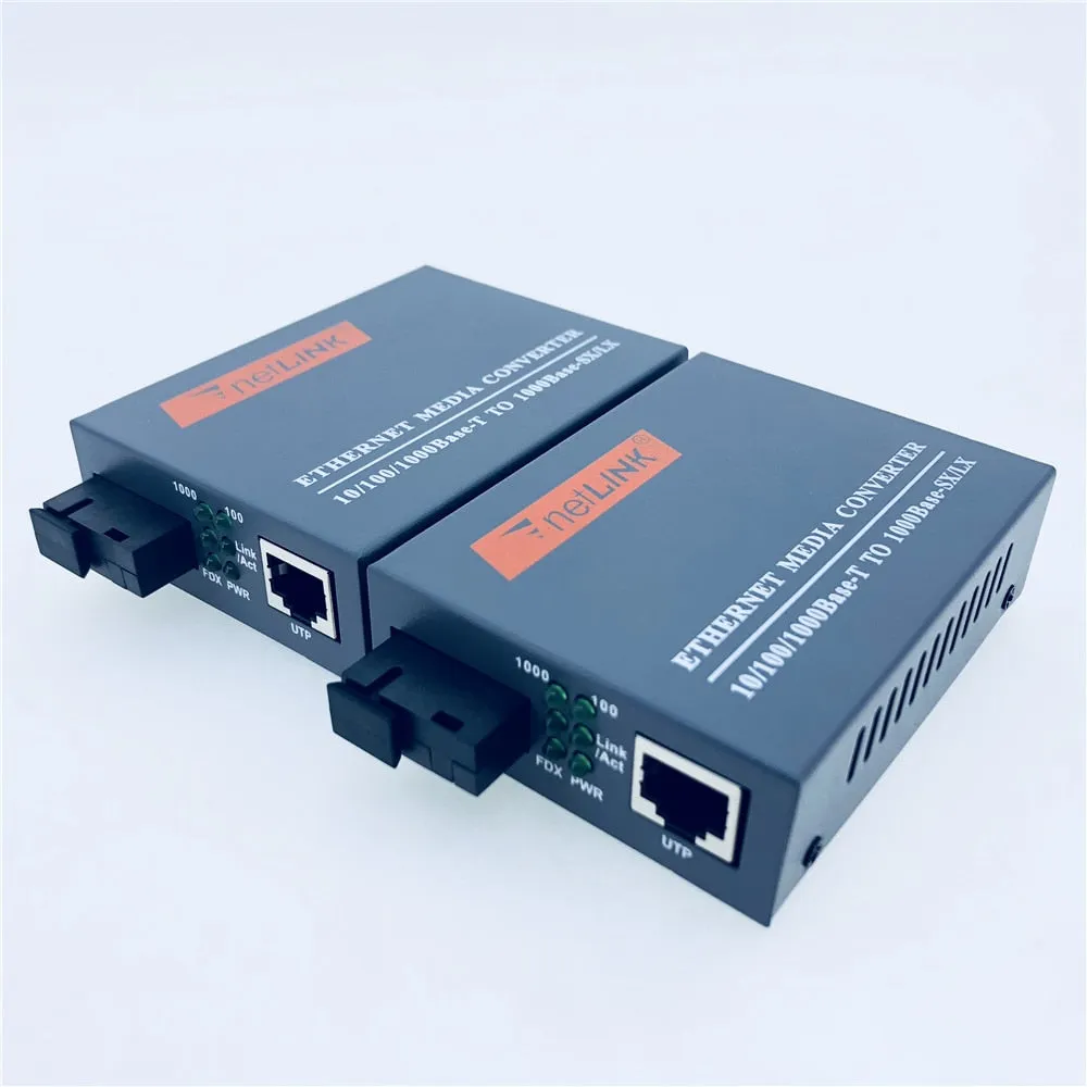 3Pairs Htb-Gs-03 Gigabit Fiber Optical Media Converter 10/100/1000Mbps Single Mode Single Fiber Sc P