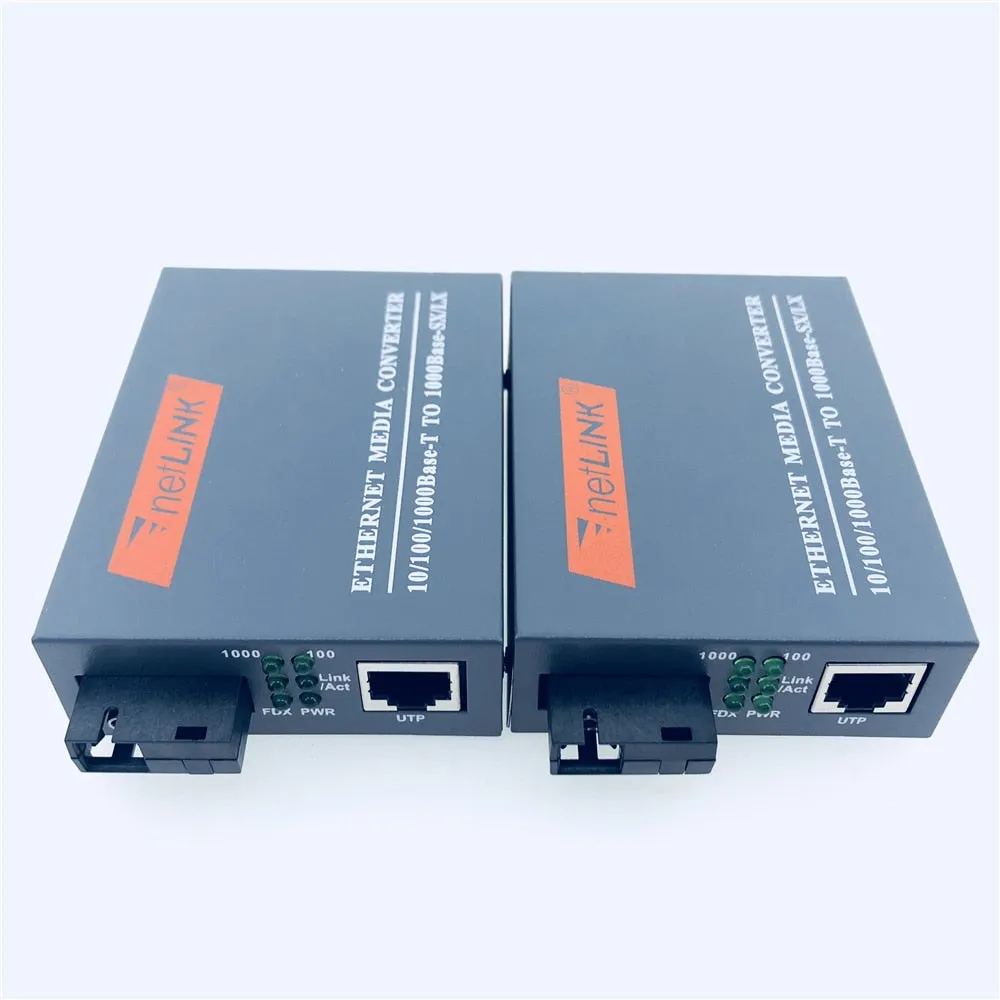 3Pairs Htb-Gs-03 Gigabit Fiber Optical Media Converter 10/100/1000Mbps Single Mode Single Fiber Sc P