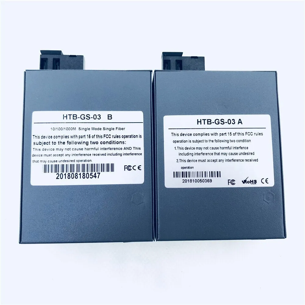 3Pairs Htb-Gs-03 Gigabit Fiber Optical Media Converter 10/100/1000Mbps Single Mode Single Fiber Sc P