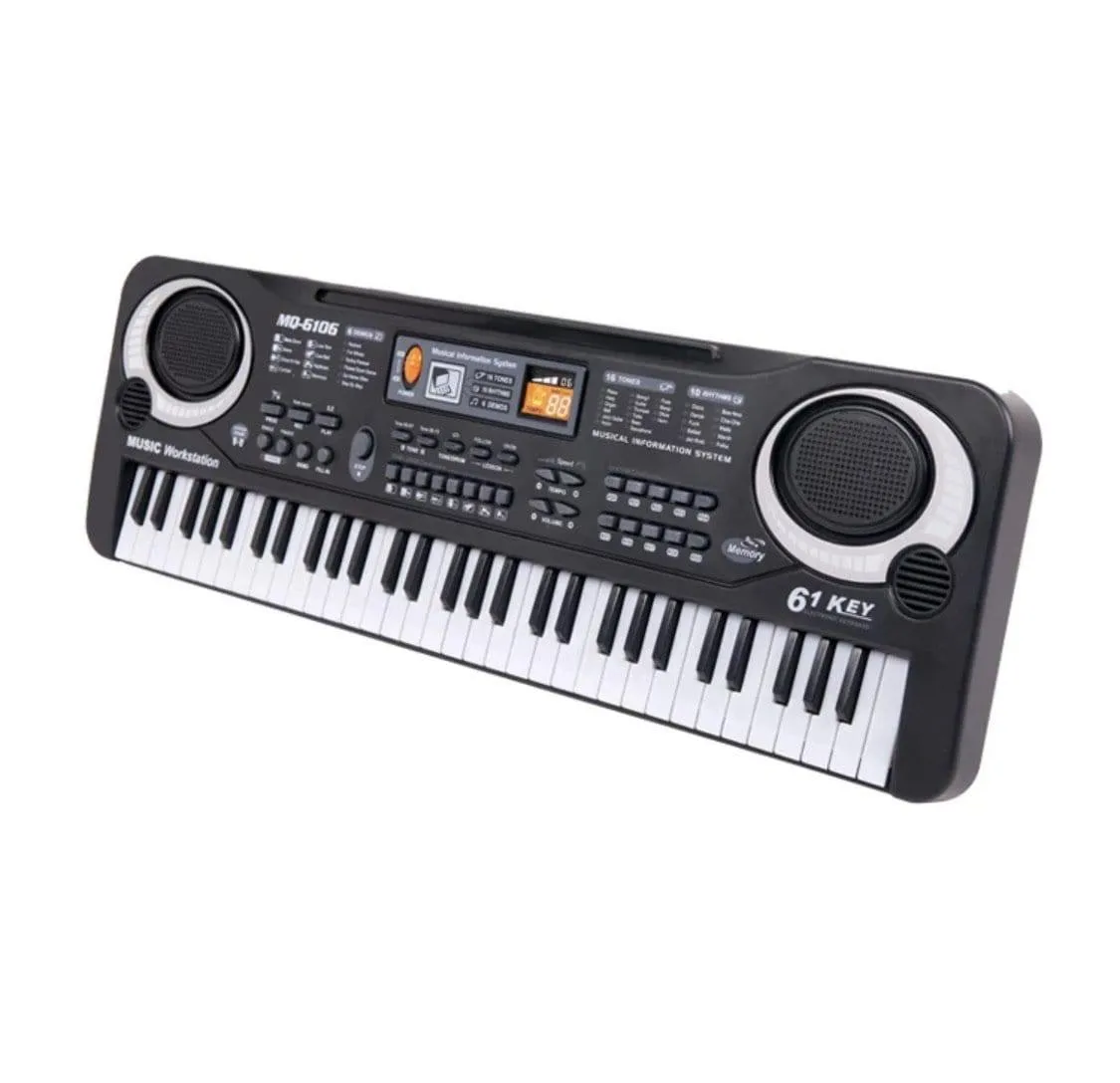 61 keys electric piano keyboard with microphone