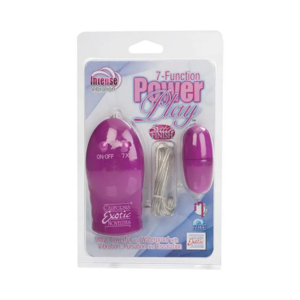 7 Function Power Play Satin Finish Bullet Waterproof 2.25 Inch Pink