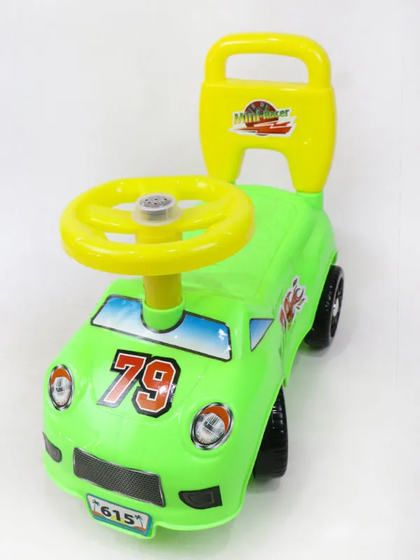 79 Racer 4 Wheel Ride On Push Car For Kids Green