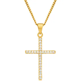 9ct Dazzling Yellow Gold Cubic Zirconia Pendant