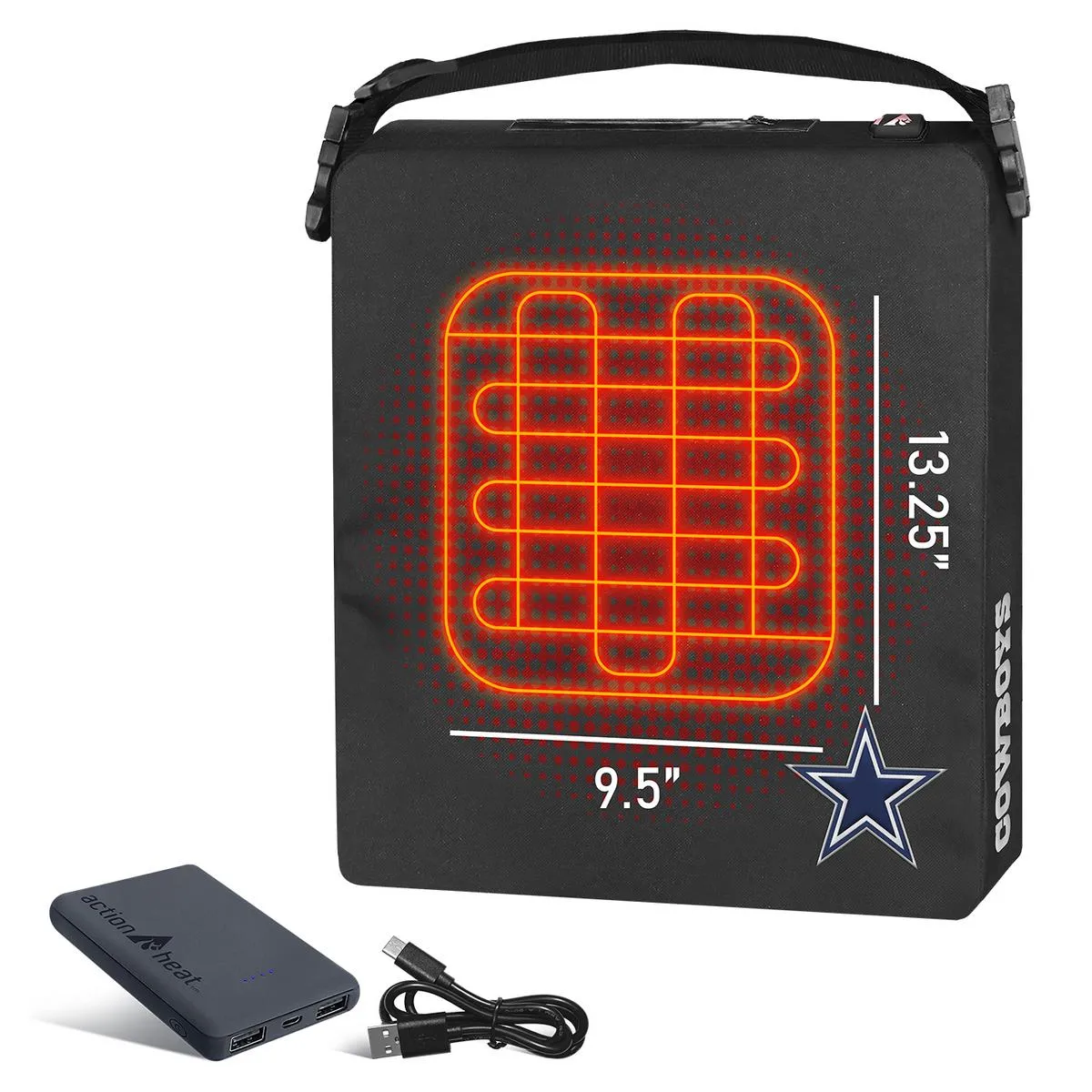 ActionHeat Dallas Cowboys 5V Battery Heated Seat Cushion