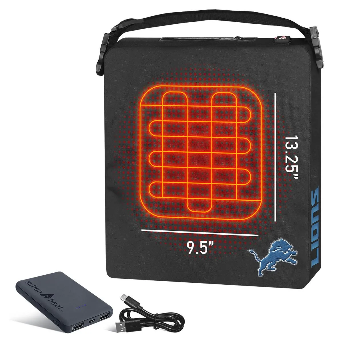 ActionHeat Detroit Lions 5V Battery Heated Seat Cushion