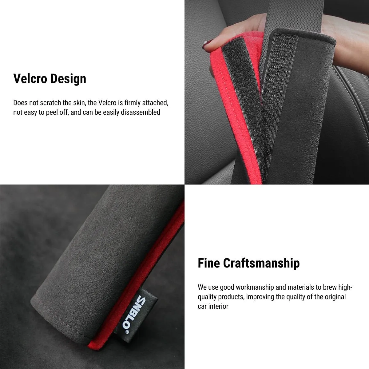 Alcantara Seat Belt Cover for Tesla Model 3/S/X/Y