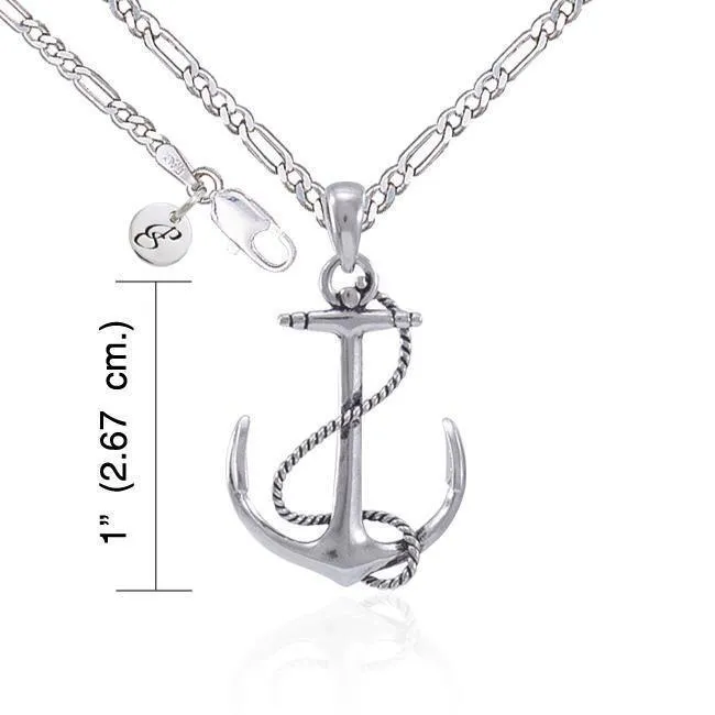 Anchor Rope Silver Necklace Set TSE696