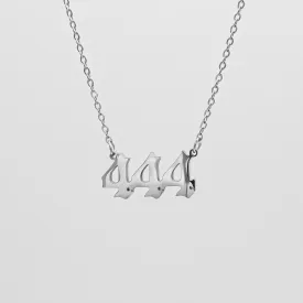 Angel Number Necklace - White Gold