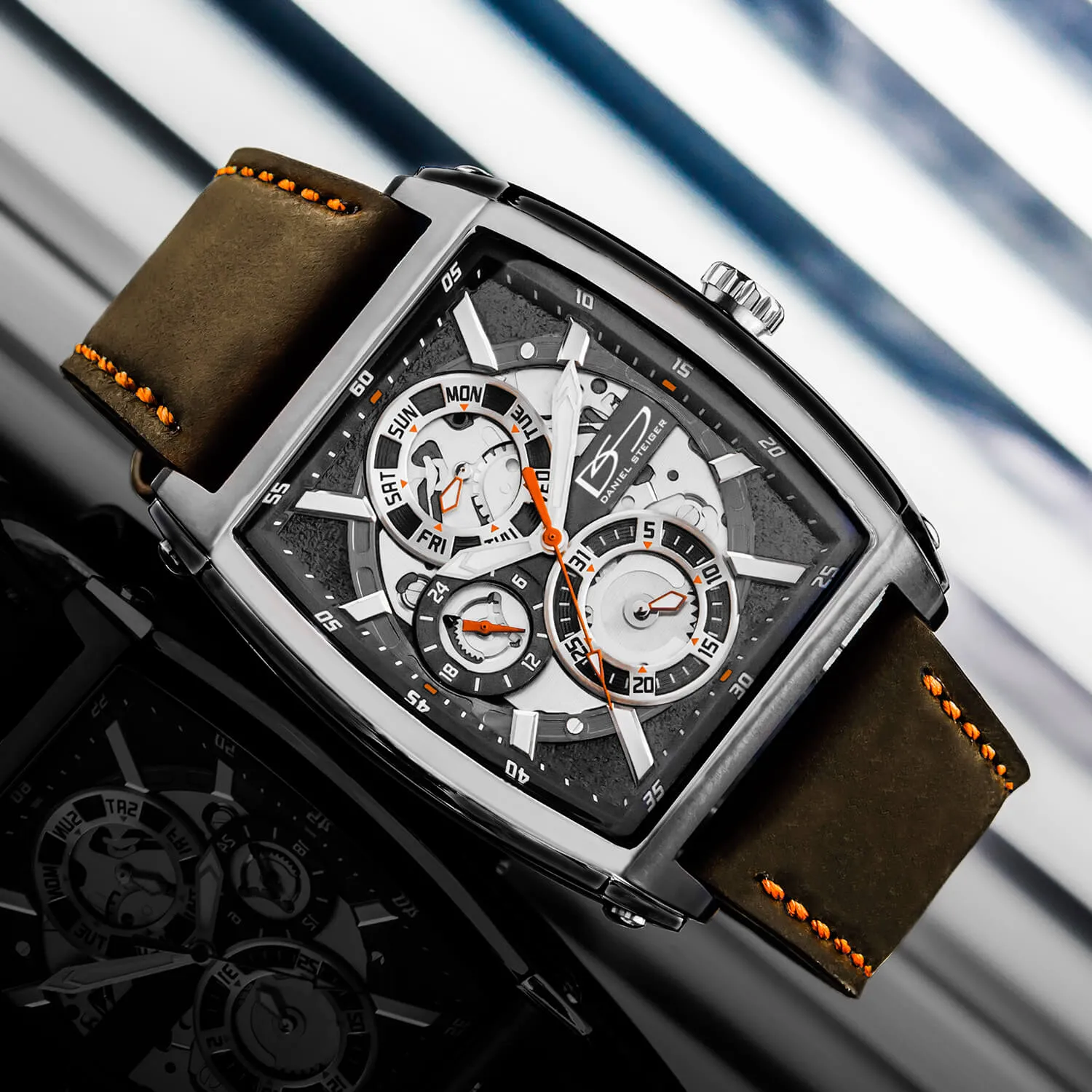 Atlas Multi-Function Orange Watch