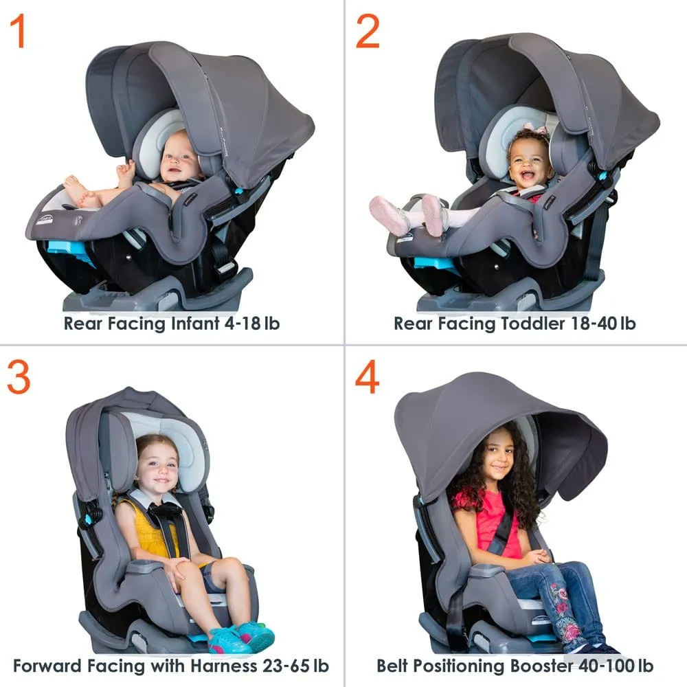 Baby Trend Cover Me 4 In 1 Convertible Car Seat with Dual Recline Comfort & Convenience with Adjustment - CV89D08B