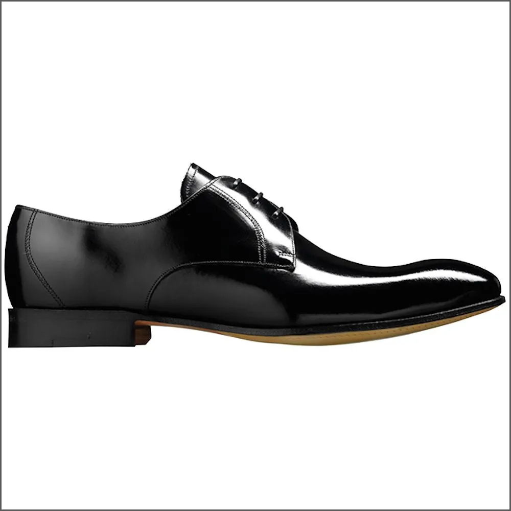 Barker Rutherford Black Cobbler Derby Shoe^