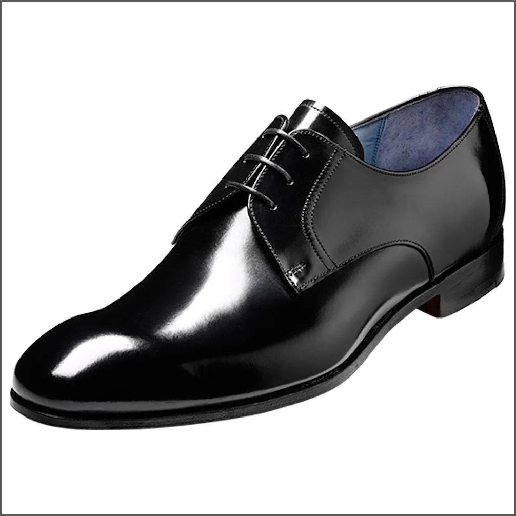 Barker Rutherford Black Cobbler Derby Shoe^