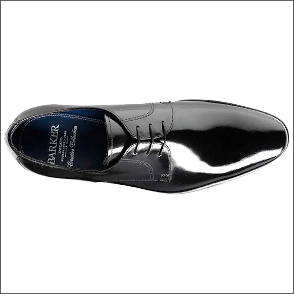 Barker Rutherford Black Cobbler Derby Shoe^