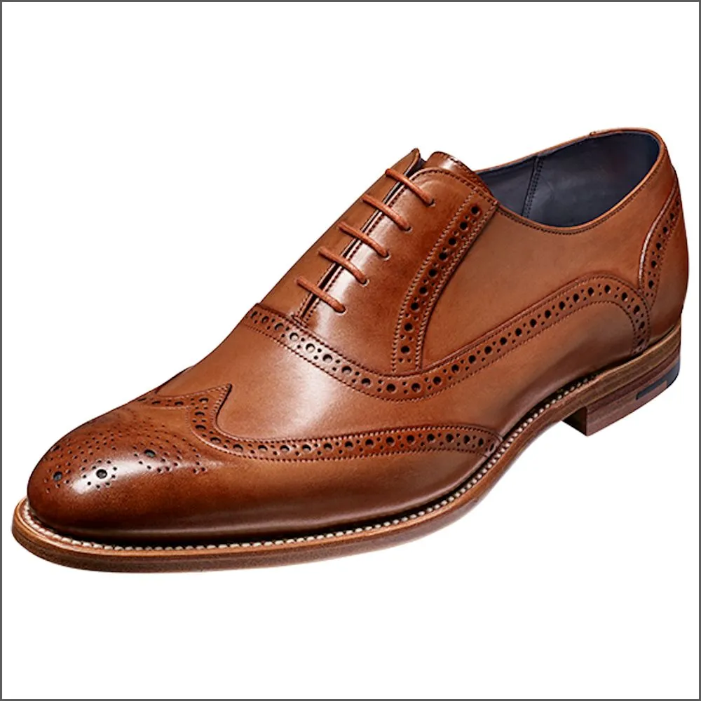 Barker Valiant Brown Hand Painted Wingtip Brogue^