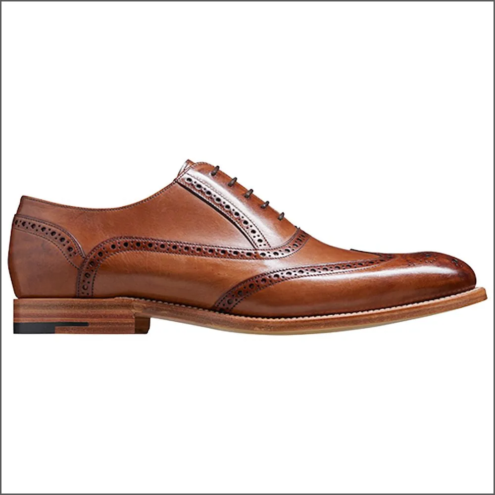 Barker Valiant Brown Hand Painted Wingtip Brogue^