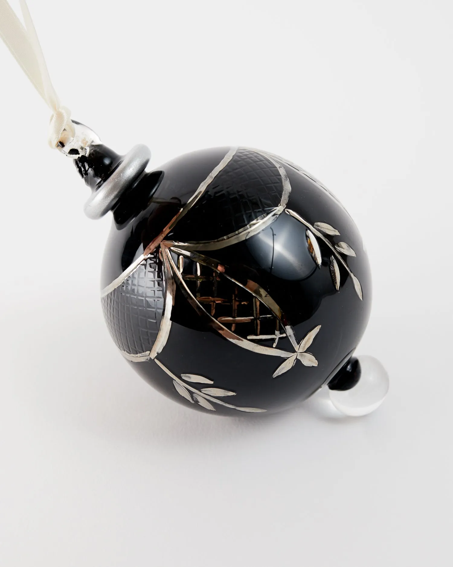 Black and Silver Ball Ornament