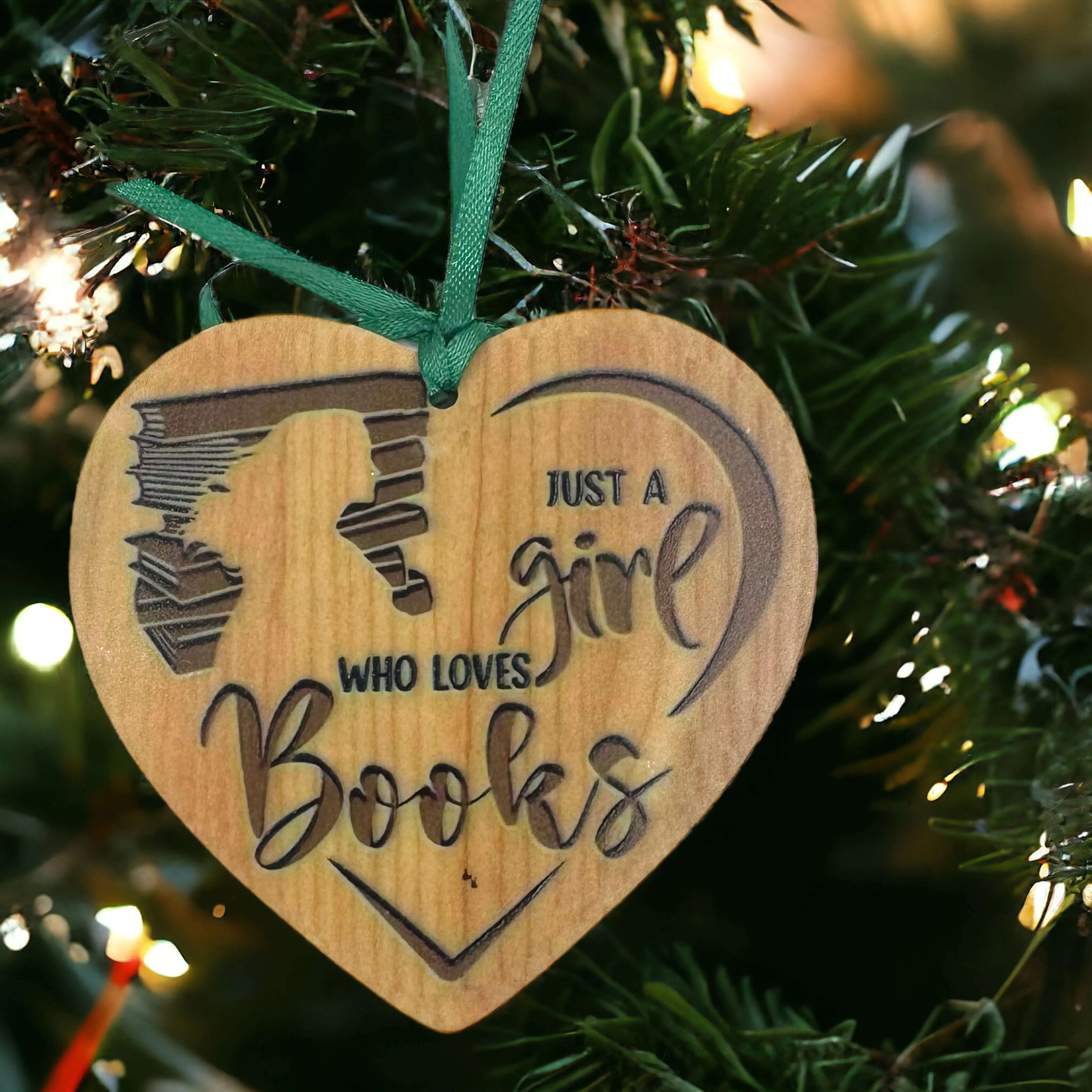 Book Ornament - Book Ornament, Christmas Ornament, Holiday Ornament, Sublimation Ornament, Librarian Ornament, Book Lover, Reading