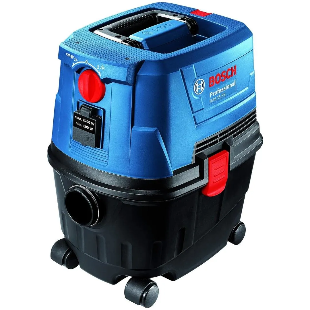 Bosch Gas 12-25 Heavy Duty Wet/Dry Vacuum Cleaner | 1100W Powerful Motor | 10L Container Volume | 270 Mbar Pressure | Click & Clean System With HEPA Filter | Premium Accessories