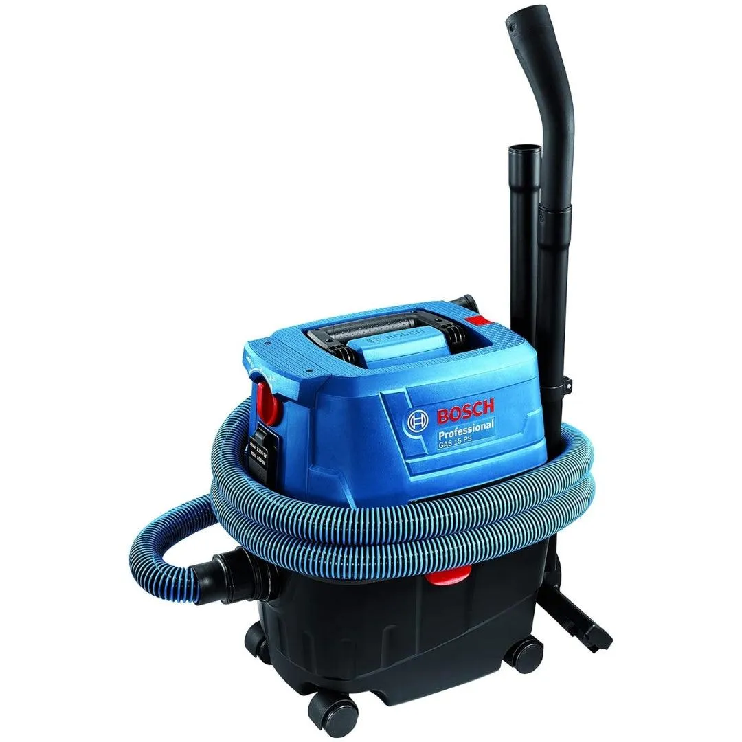 Bosch Gas 12-25 Heavy Duty Wet/Dry Vacuum Cleaner | 1100W Powerful Motor | 10L Container Volume | 270 Mbar Pressure | Click & Clean System With HEPA Filter | Premium Accessories