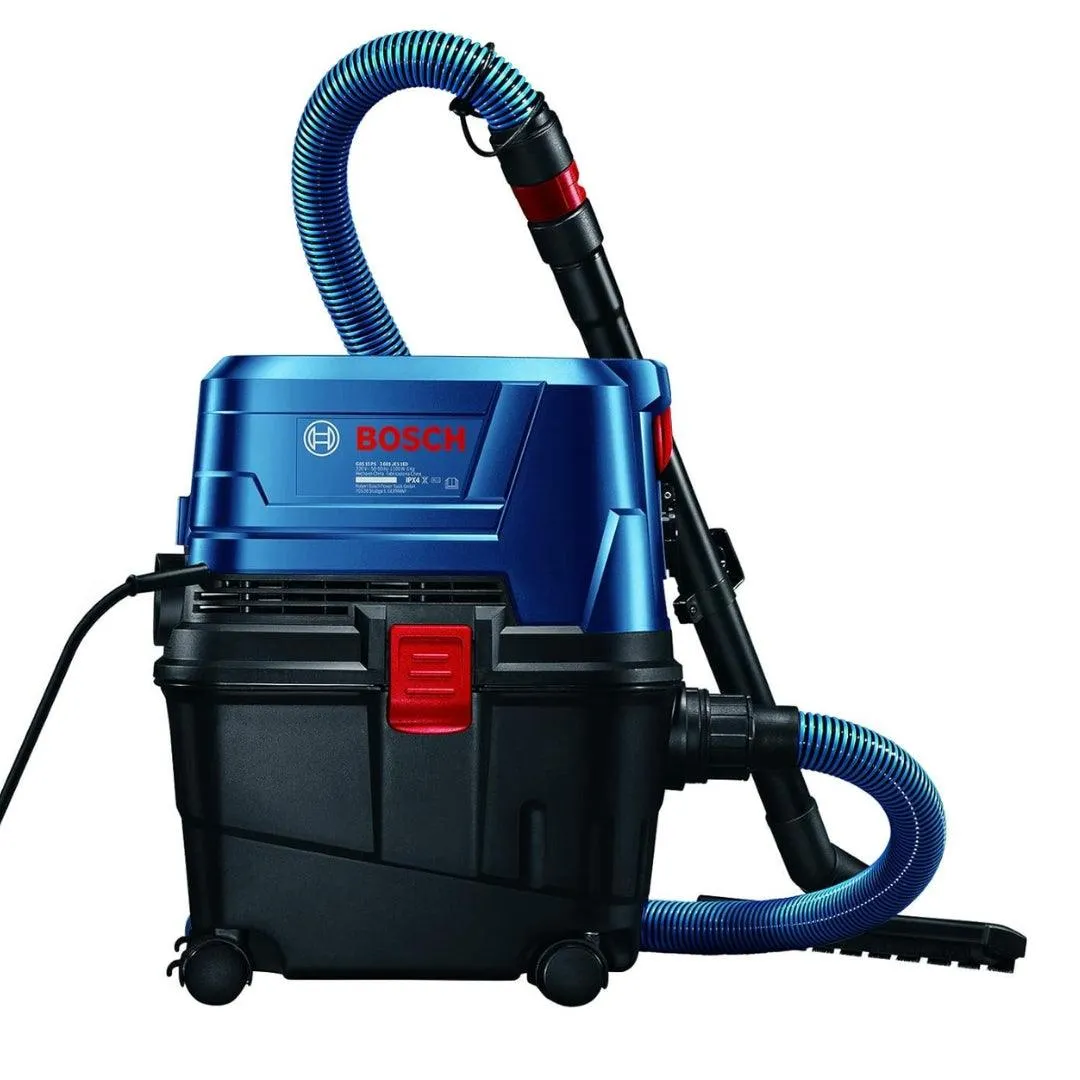 Bosch Gas 12-25 Heavy Duty Wet/Dry Vacuum Cleaner | 1100W Powerful Motor | 10L Container Volume | 270 Mbar Pressure | Click & Clean System With HEPA Filter | Premium Accessories