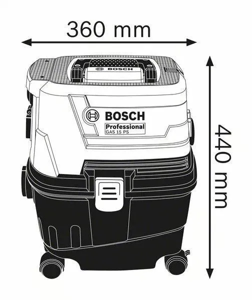 Bosch Gas 12-25 Heavy Duty Wet/Dry Vacuum Cleaner | 1100W Powerful Motor | 10L Container Volume | 270 Mbar Pressure | Click & Clean System With HEPA Filter | Premium Accessories