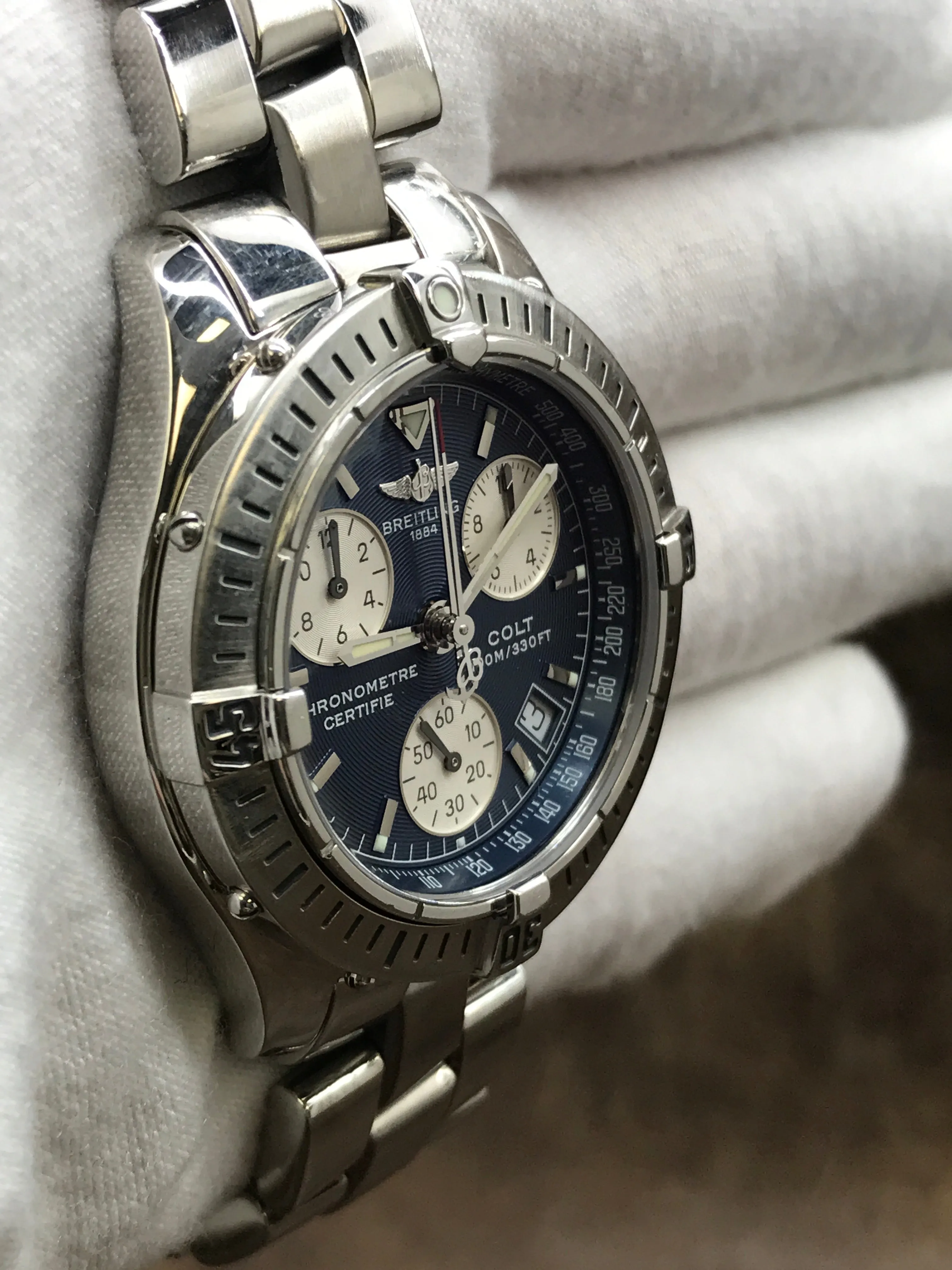 Breitling Colt A73350 Blue Dial Quartz Men's Watch