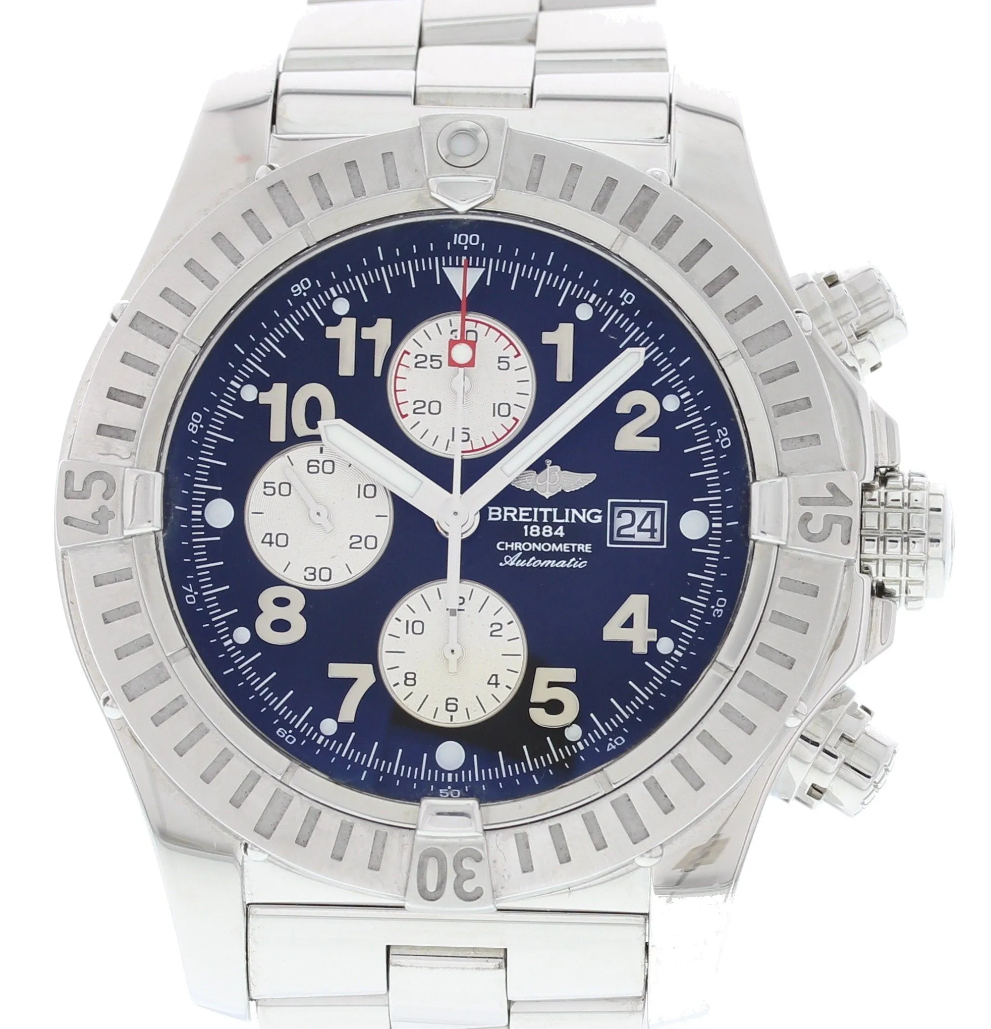 Breitling Super Avenger Chronograph SS A13370 Mens Watch