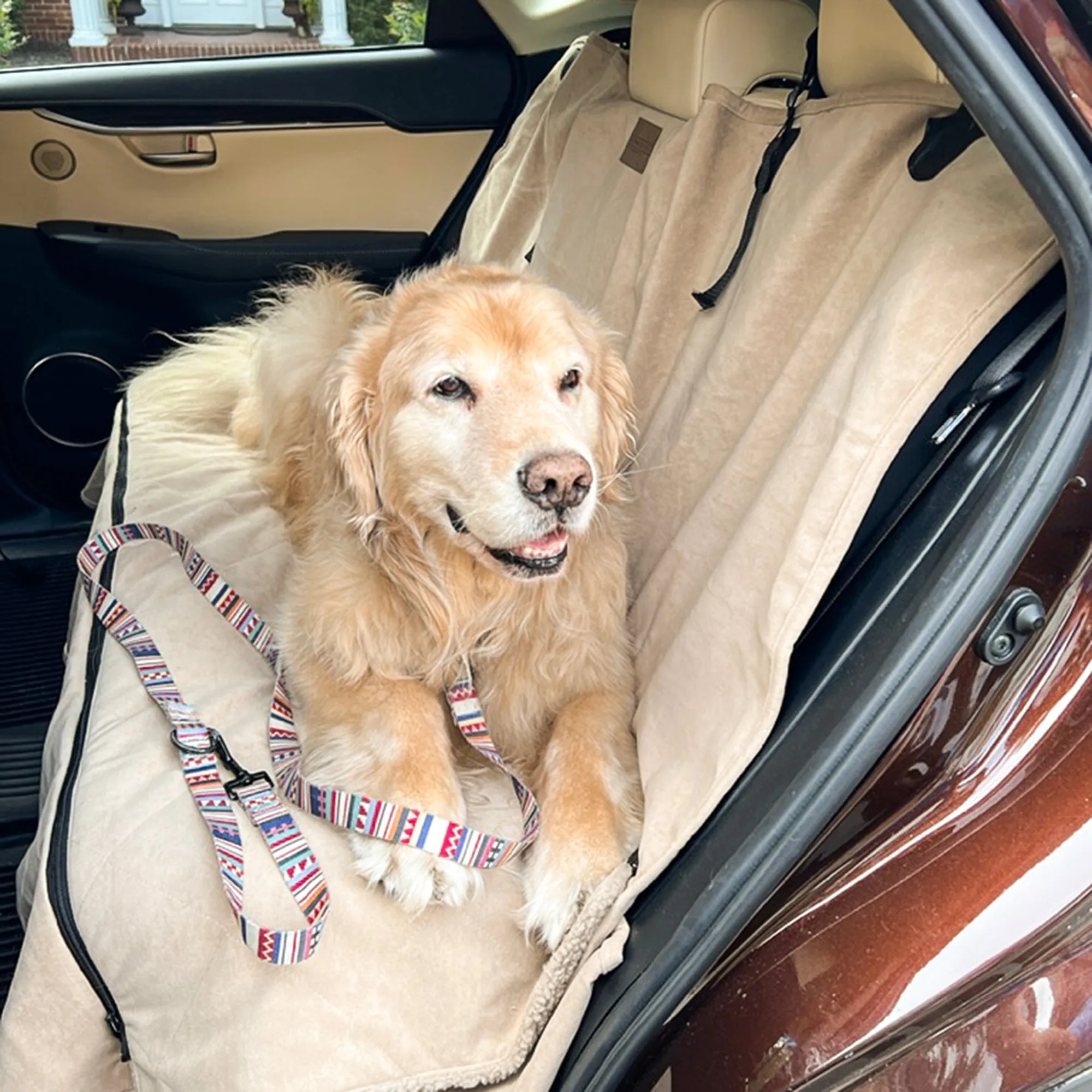 Car Back Seat Protector | Tan