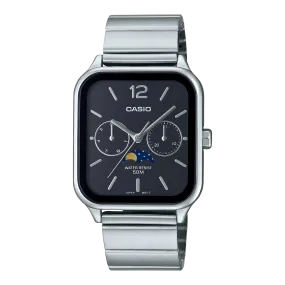 Casio Moon Phase Silver Chain Men's Watch| MTP-M305D-1AVDF