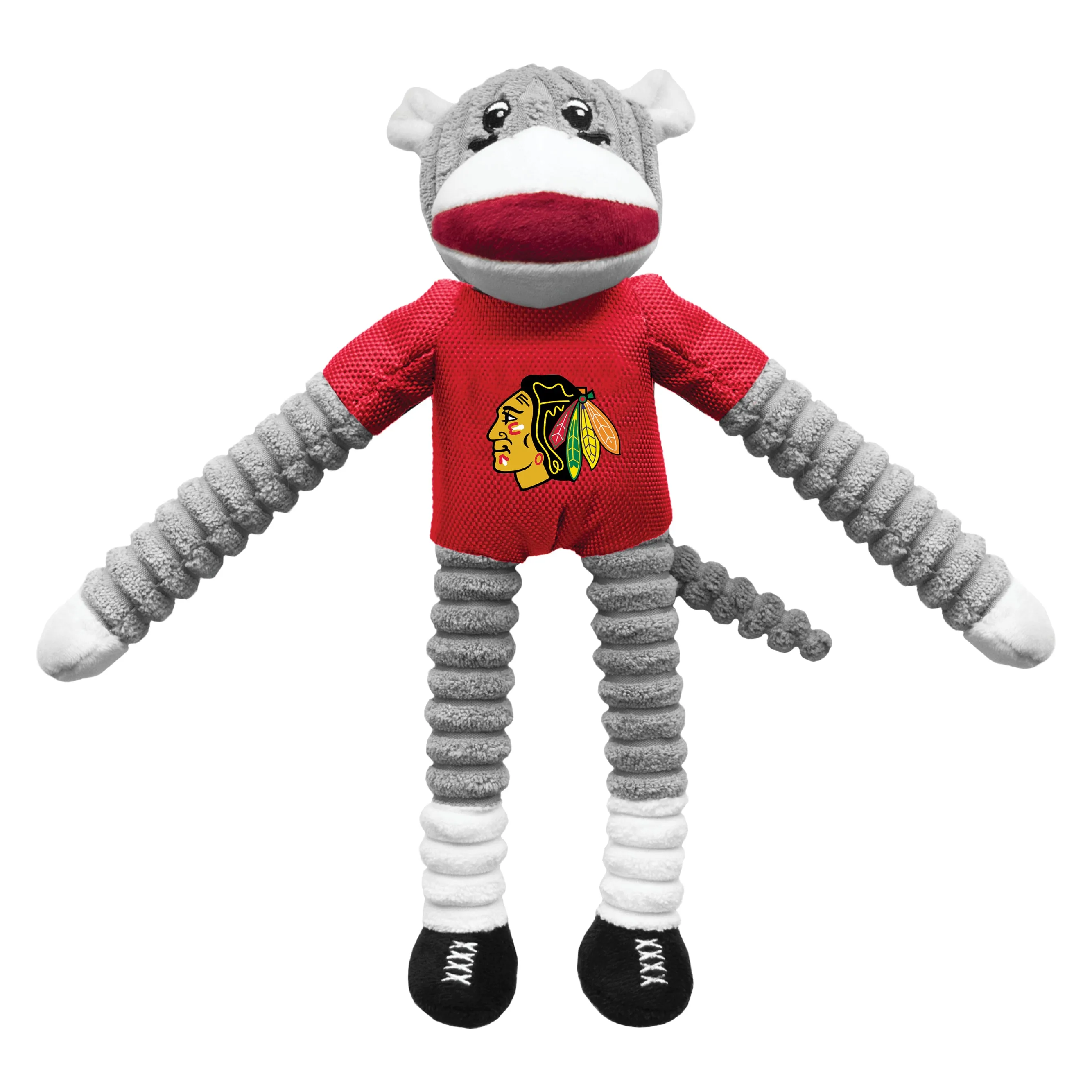 Chicago Blackhawks Team Sock Monkey Pet Toy