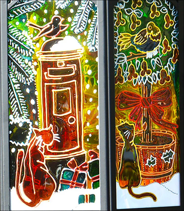 Christmas Cat Postbox Lantern