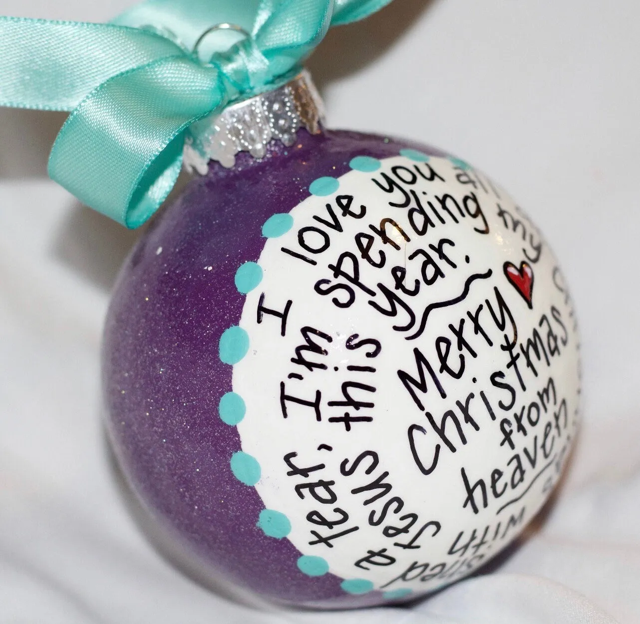 Christmas in Heaven Ornament - Memorial Ornament, Angel in Heaven, Christmas Ornament, Holiday Ornament, In Memory, Rest in Peace