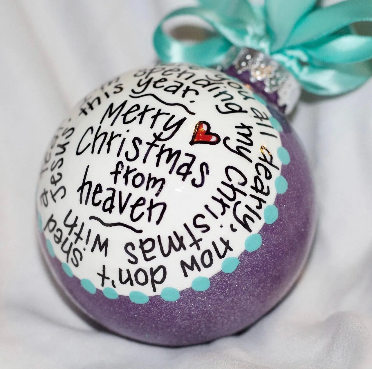 Christmas in Heaven Ornament - Memorial Ornament, Angel in Heaven, Christmas Ornament, Holiday Ornament, In Memory, Rest in Peace