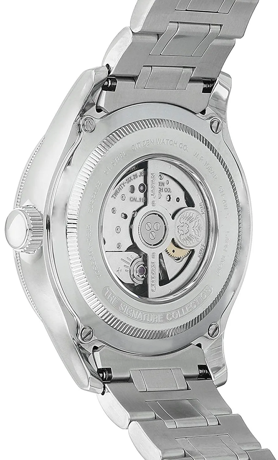 Citizen Signature Automatic Grand Classic Stainless Steel Silver Dial Date Mens Watch NB3010-52A