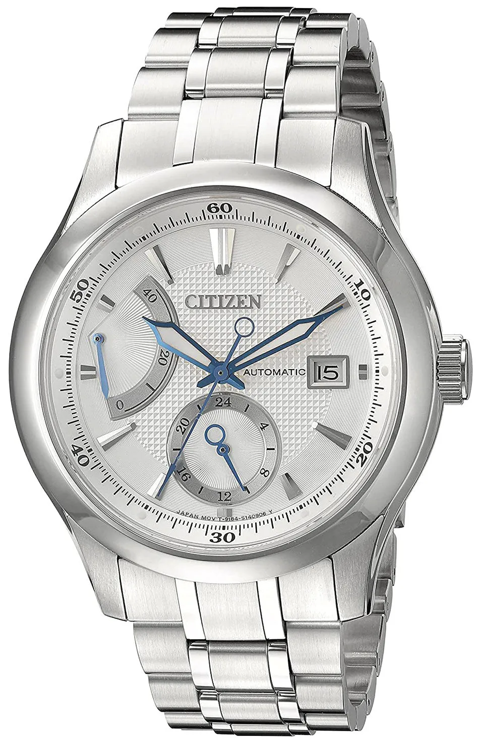 Citizen Signature Automatic Grand Classic Stainless Steel Silver Dial Date Mens Watch NB3010-52A