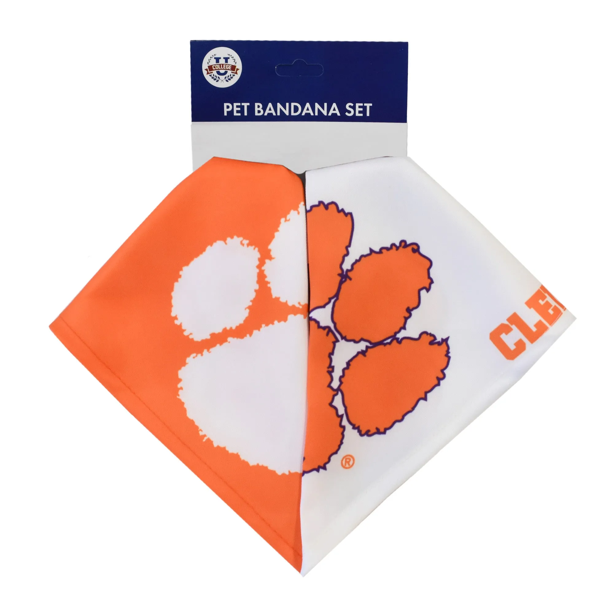 Clemson University Home and Away Pet Bandana Set